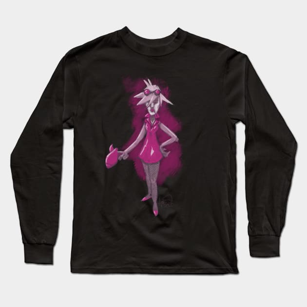 Ray Gun Girl Long Sleeve T-Shirt by amestopleeze